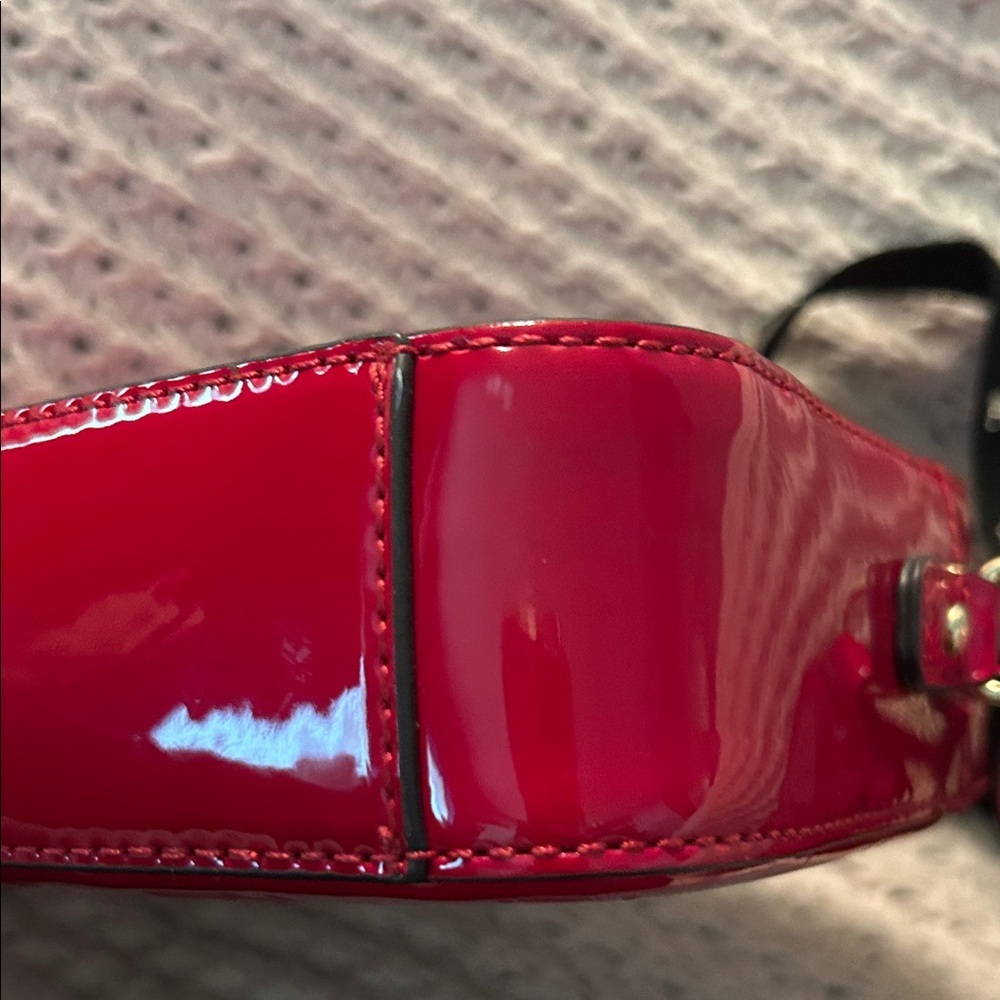Karl Lagerfeld Glossy Red Crossbody Bag - Picture 3 of 6